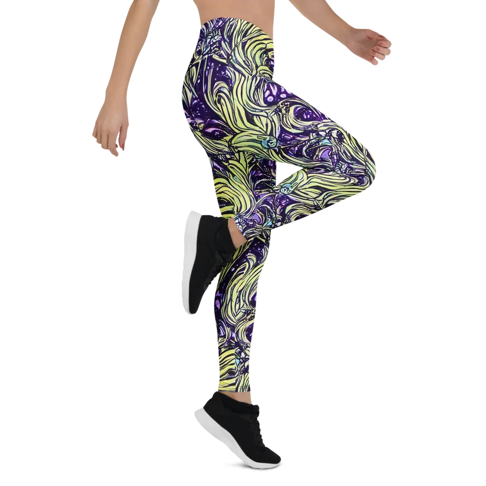 Acid Foliage on Leggings — Right