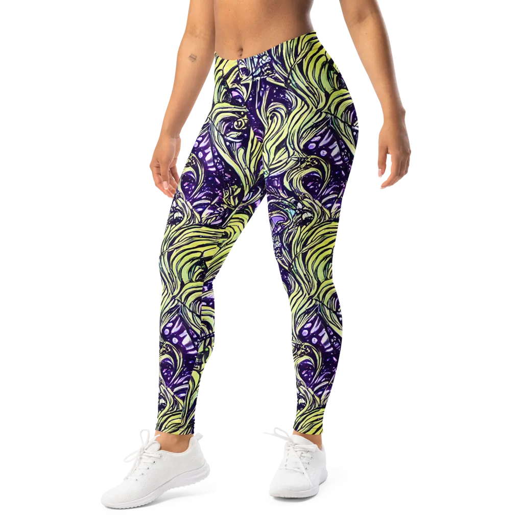 Acid Foliage on Leggings — Left Front