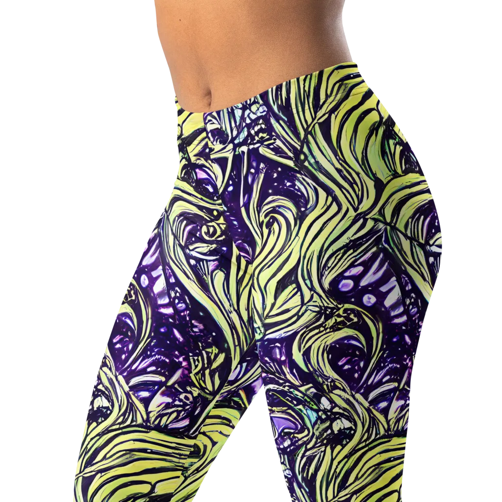 Acid Foliage on Leggings — Left Front