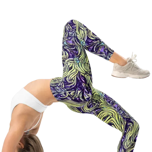 Acid Foliage on a Leggings