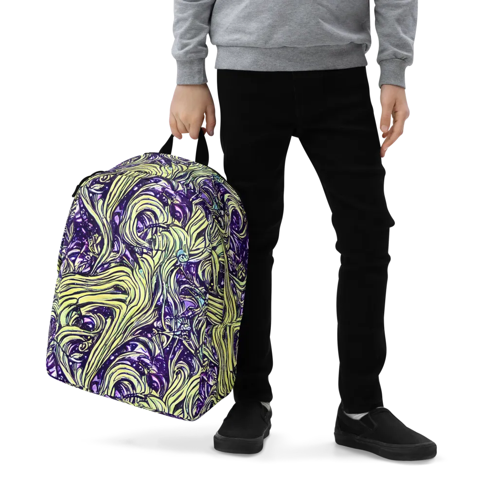 Acid Foliage on Minimalist Backpack — Zoomed-in