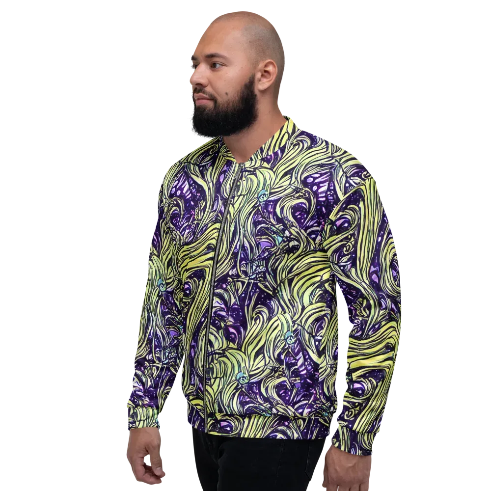 Acid Foliage on Bomber Jacket — Left