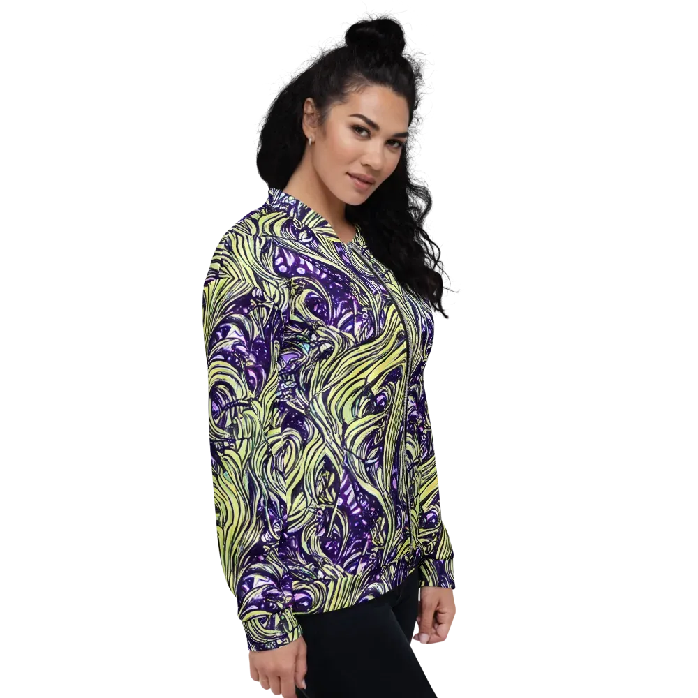 Acid Foliage on Bomber Jacket — Right
