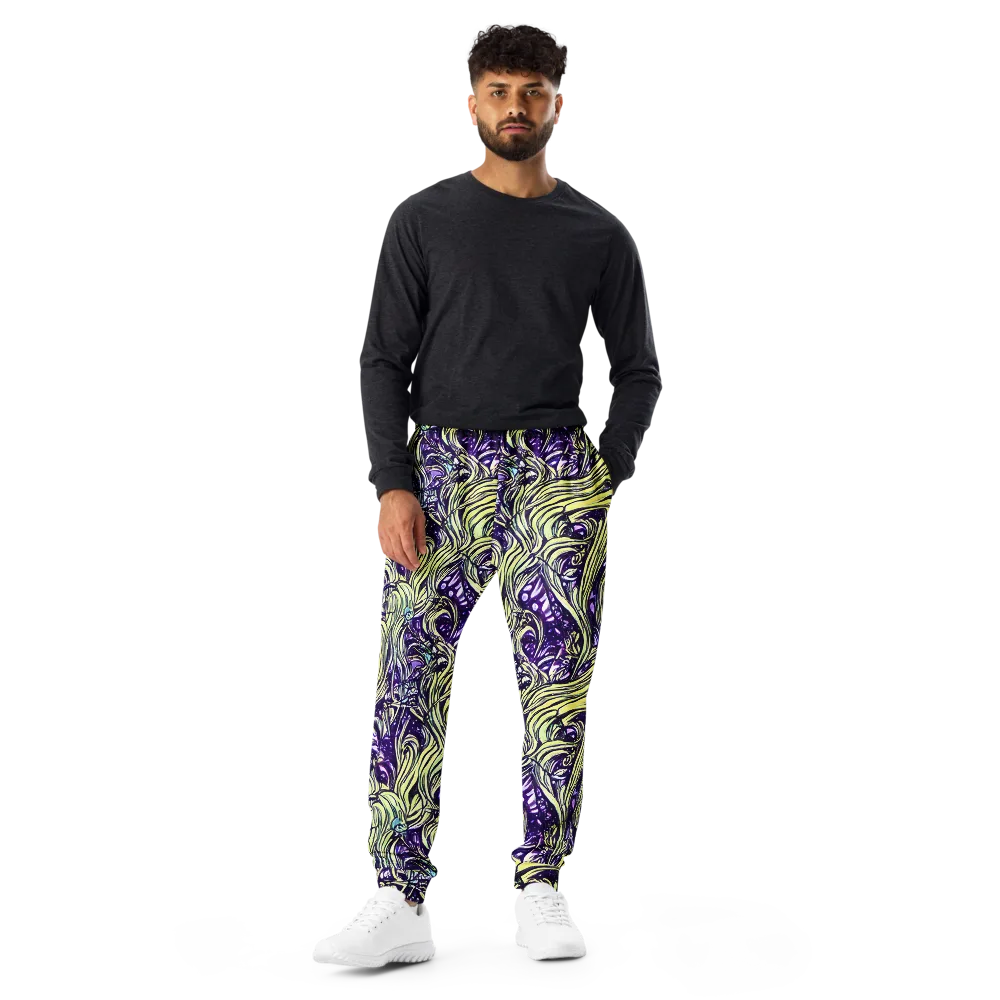 Acid Foliage on Men's Joggers — Front