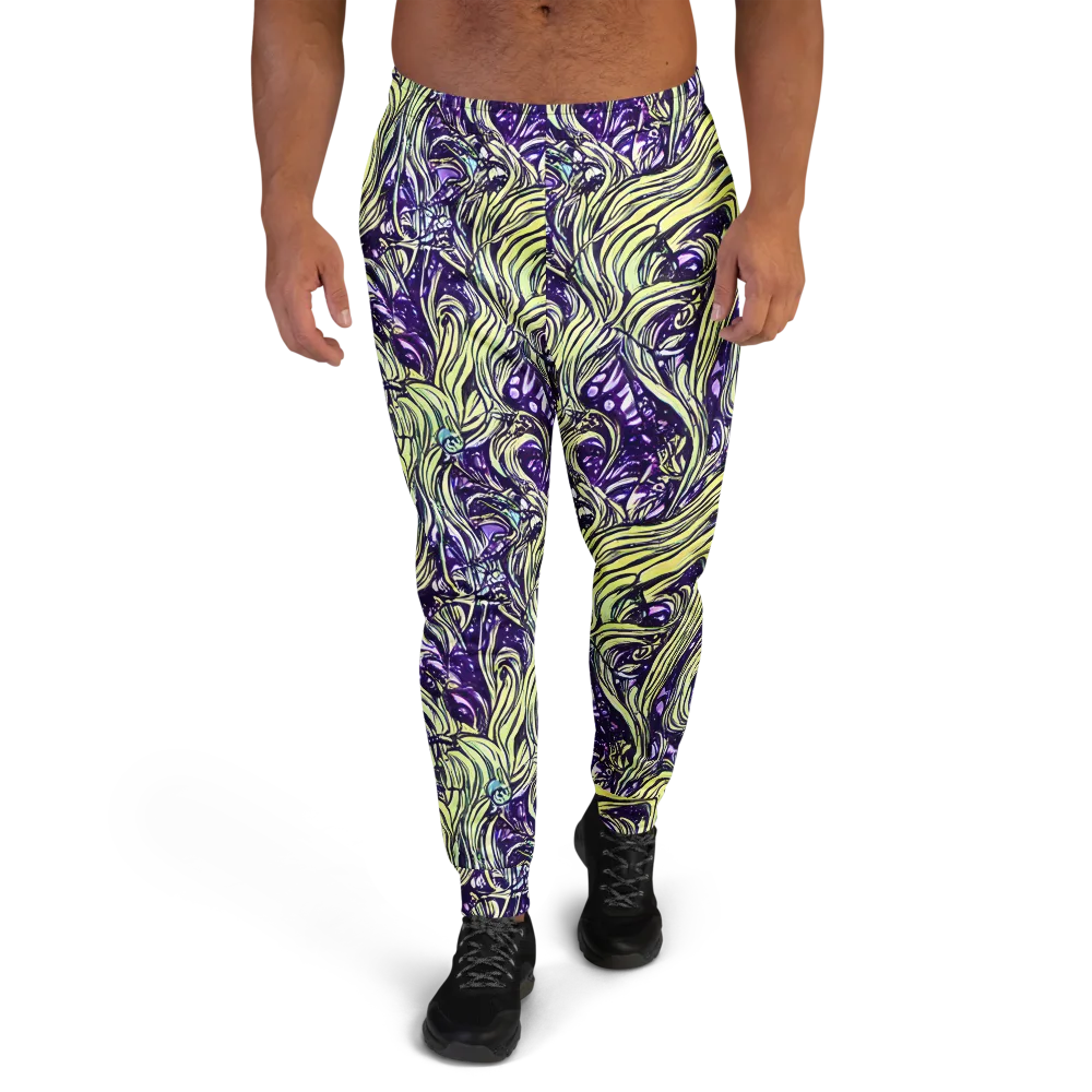 Acid Foliage on Men's Joggers — Front