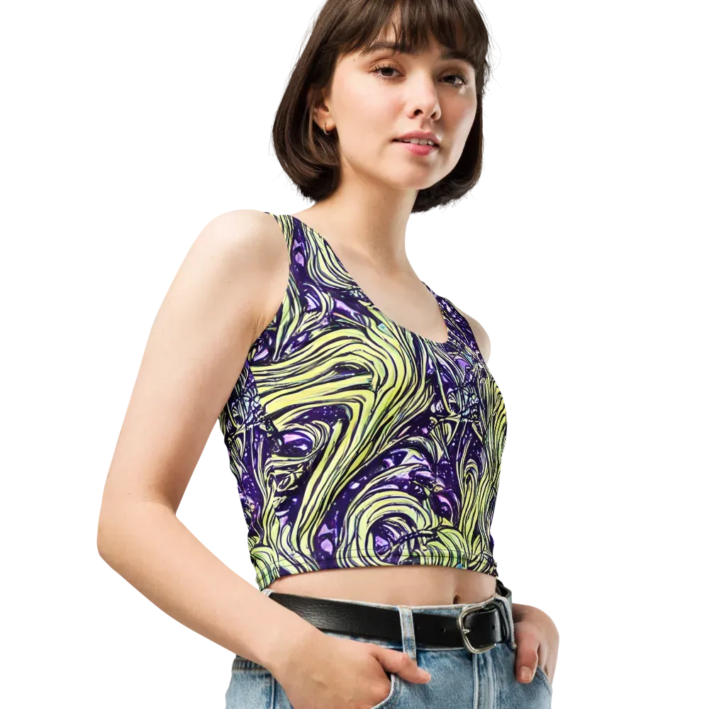 Acid Foliage on Crop Top — Right Front