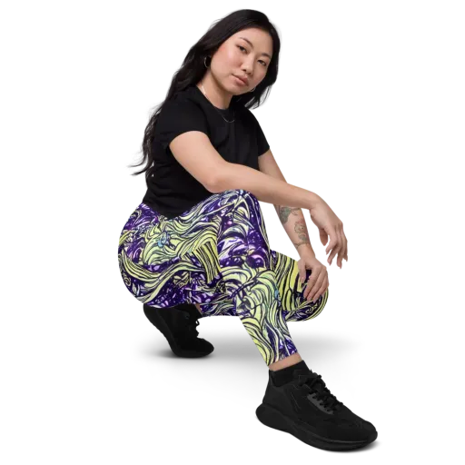 Acid Foliage on a Leggings with Pockets