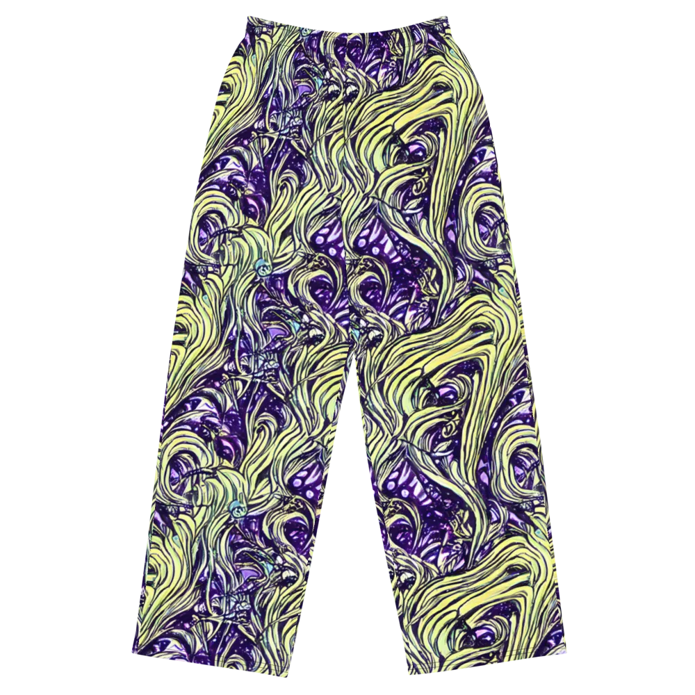 Acid Foliage on Wide-Leg Pants — Front