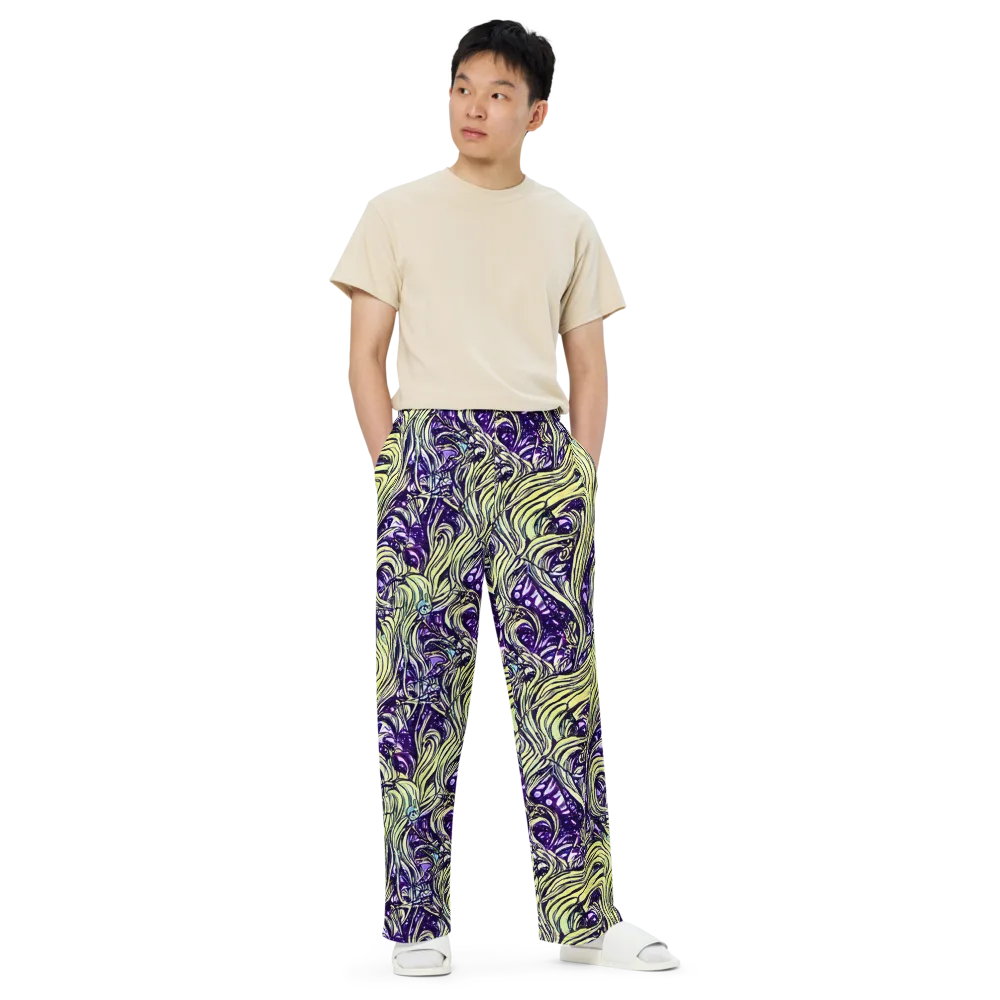 Acid Foliage on Wide-Leg Pants — Front