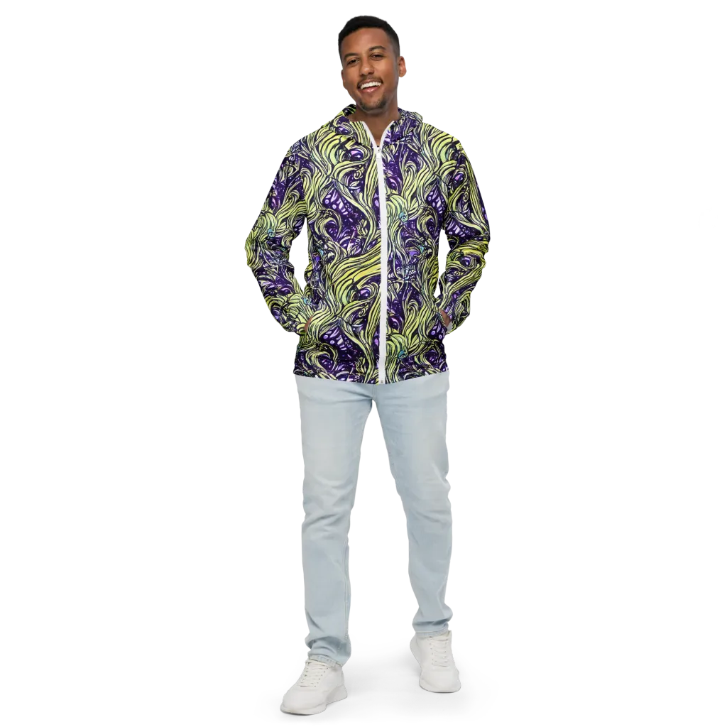 Acid Foliage on Men's Windbreaker — Front