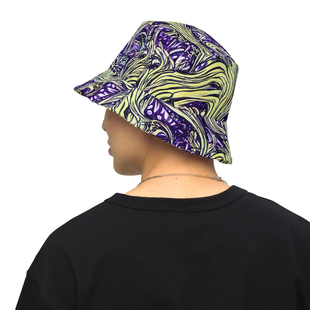 Acid Foliage on Reversible Bucket Hat — Back Inside
