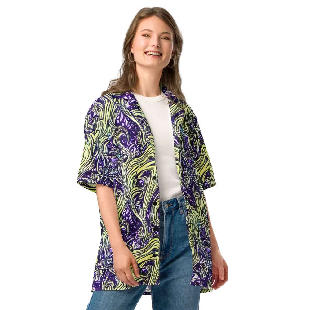 Acid Foliage on Button Shirt — Front