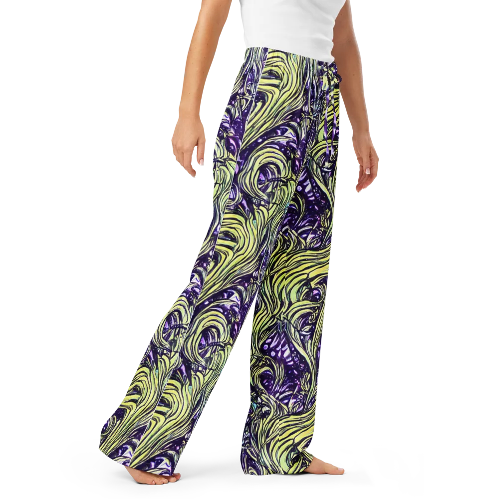 Acid Foliage on Women's Pajama Pants — Right Front