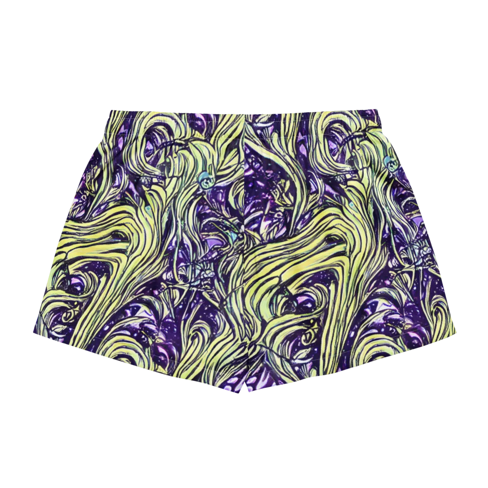 Acid Foliage on Women's Pajama Shorts — Back
