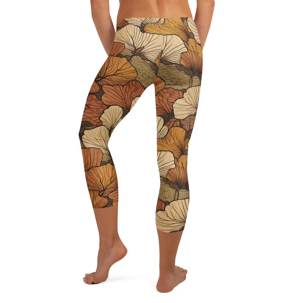 Amber Petal Atlas on Capri Leggings — Back