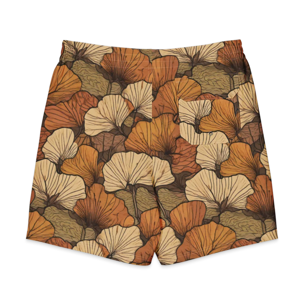 Amber Petal Atlas on Men's Board Shorts — Back