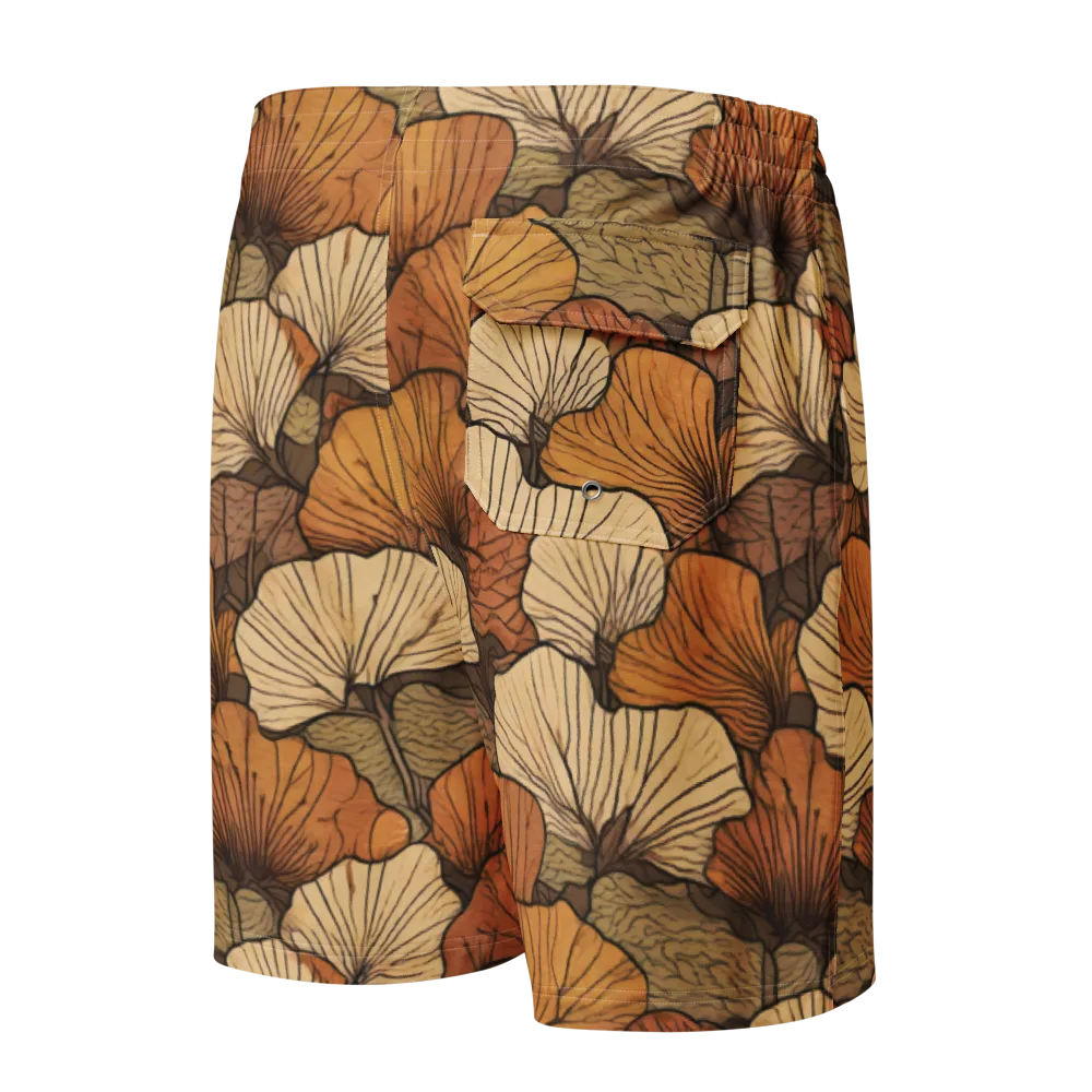 Amber Petal Atlas on Men's Board Shorts — Back