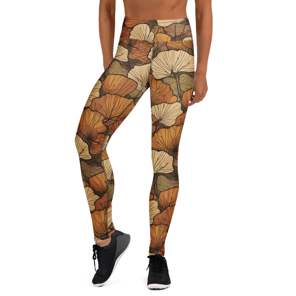 Amber Petal Atlas on Yoga Leggings — Front