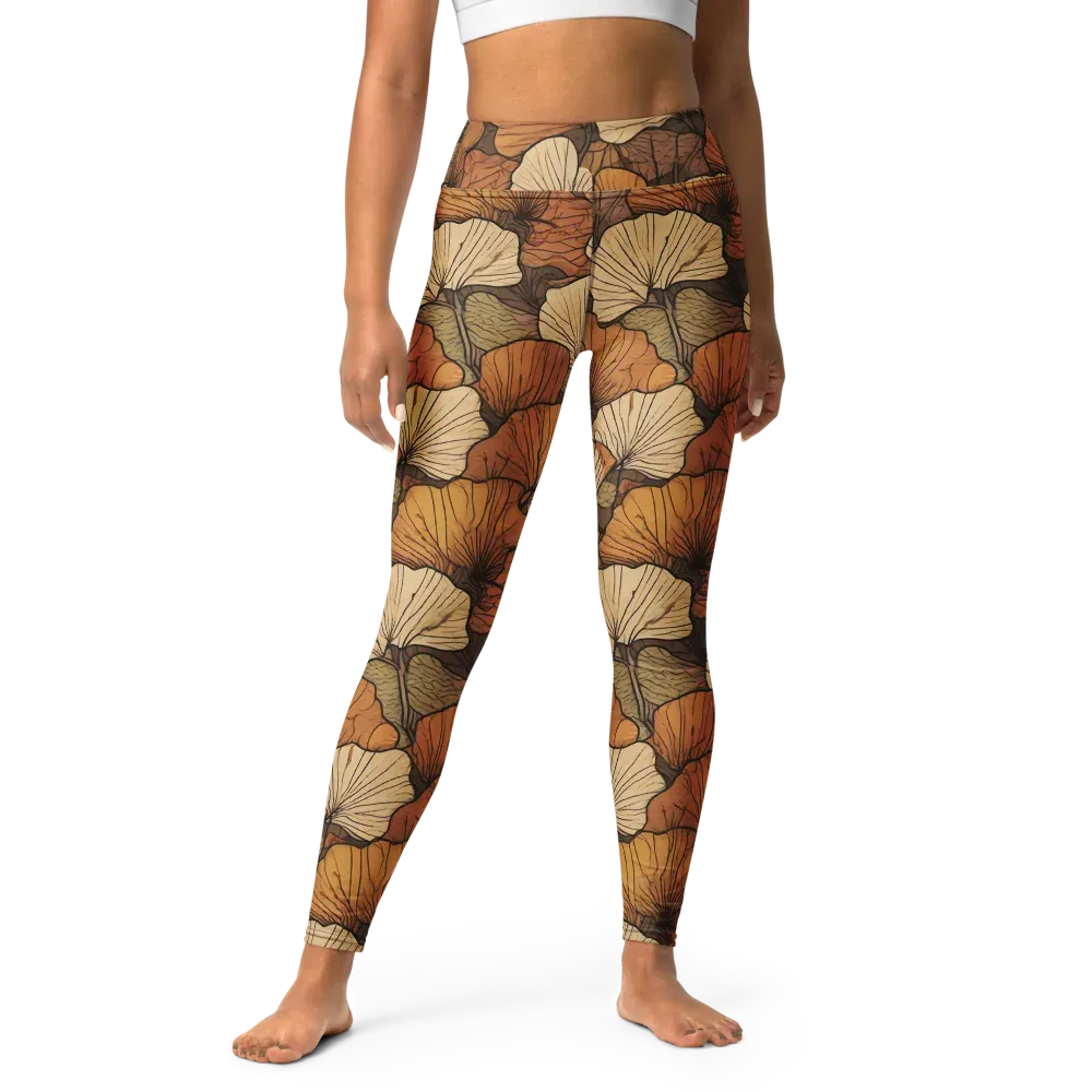 Amber Petal Atlas on Yoga Leggings — Front