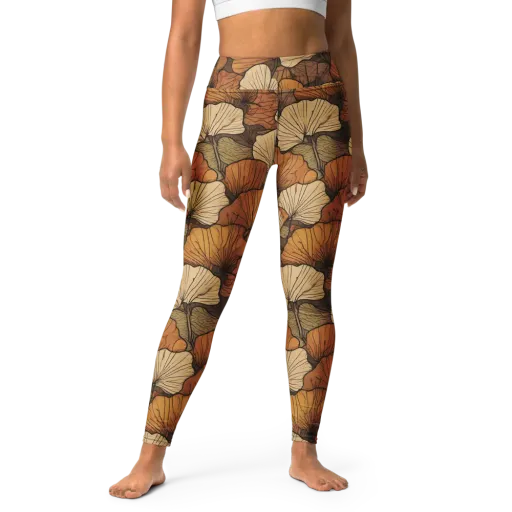 Amber Petal Atlas on a Yoga Leggings