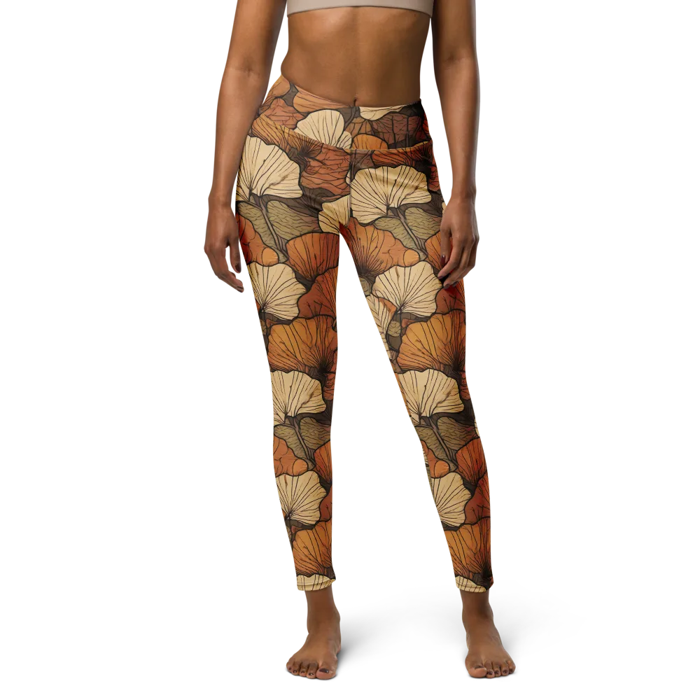 Amber Petal Atlas on Yoga Leggings — Front