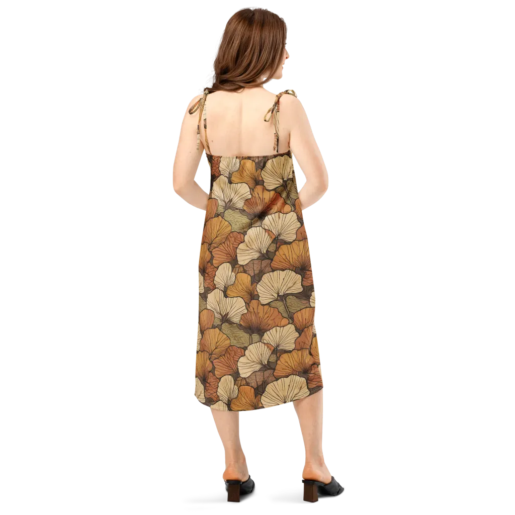 Amber Petal Atlas on Slip Dress — Back