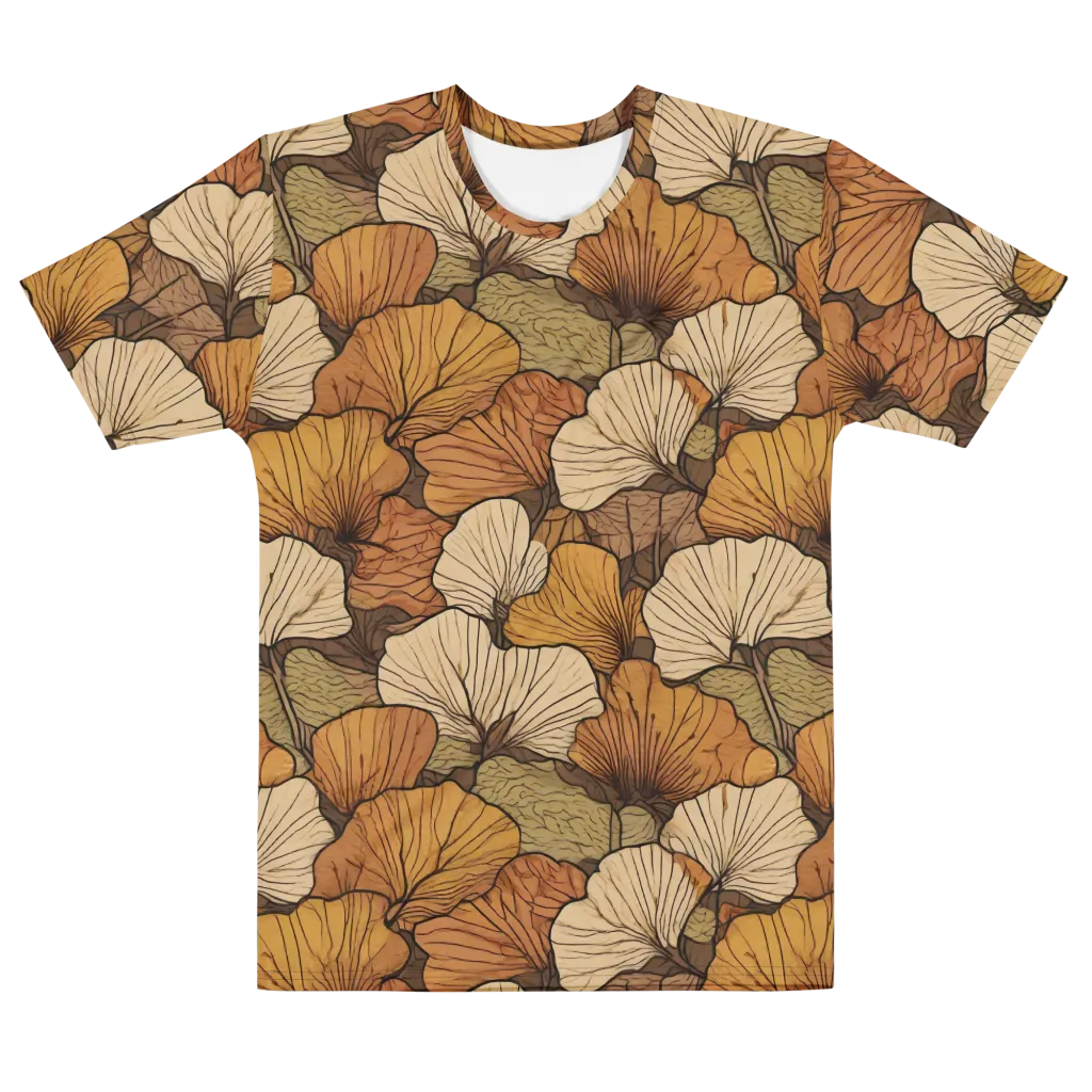 Amber Petal Atlas on Men's Cotton Crew Neck T-Shirt — Front