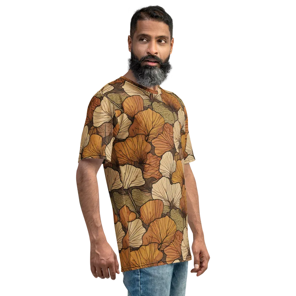 Amber Petal Atlas on Men's Crew Neck T-Shirt — Right