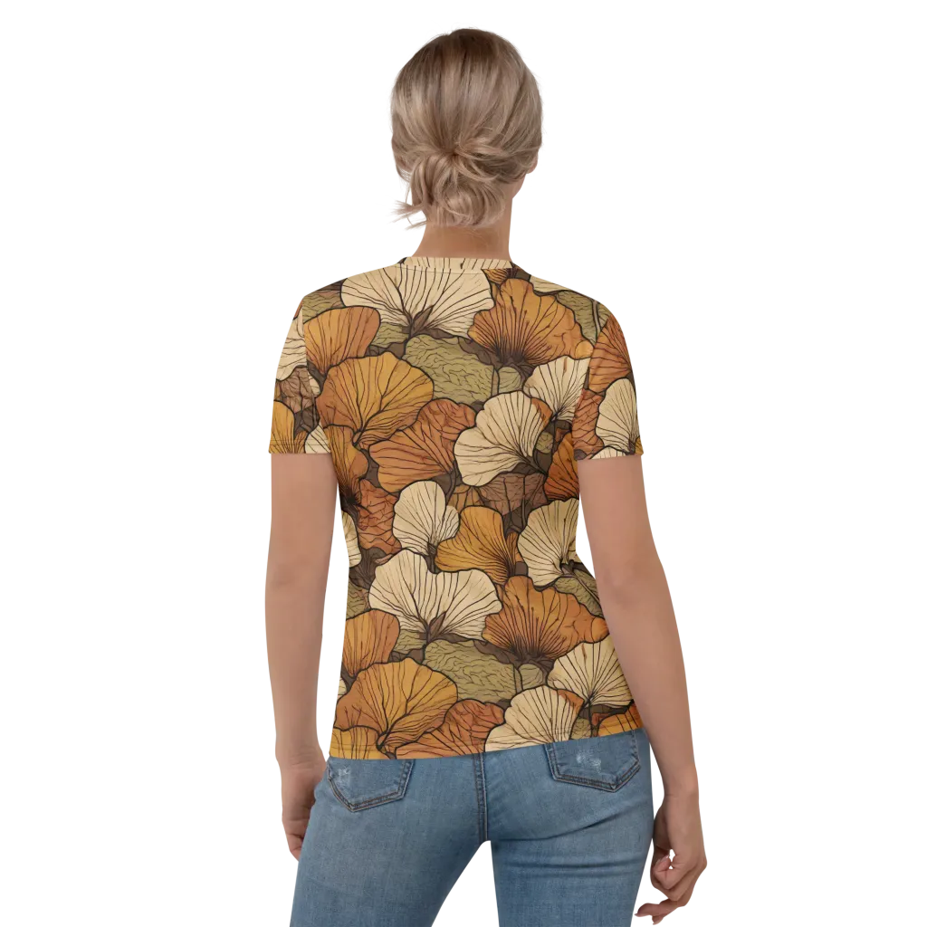 Amber Petal Atlas on Women's Crew Neck T-Shirt — Back