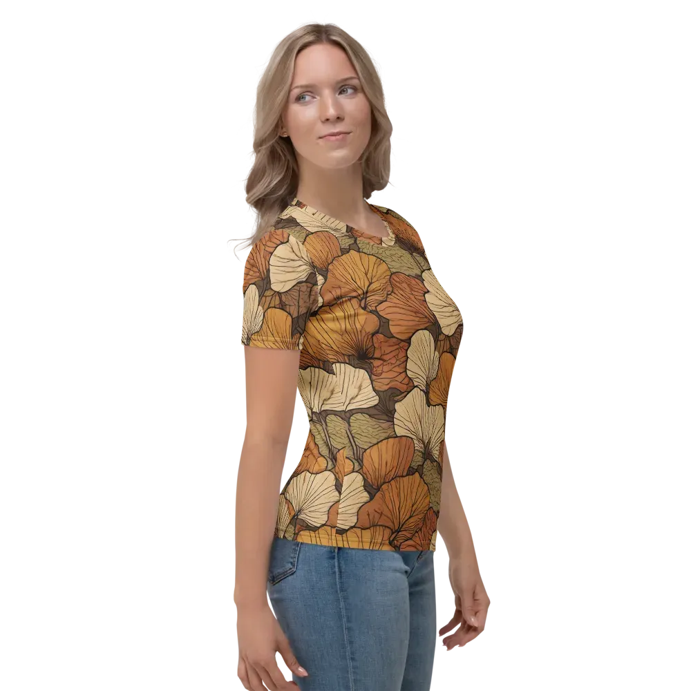 Amber Petal Atlas on Women's Crew Neck T-Shirt — Right