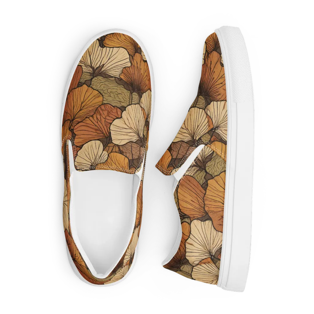 Amber Petal Atlas on Men's Slip-On Canvas Shoes — Front