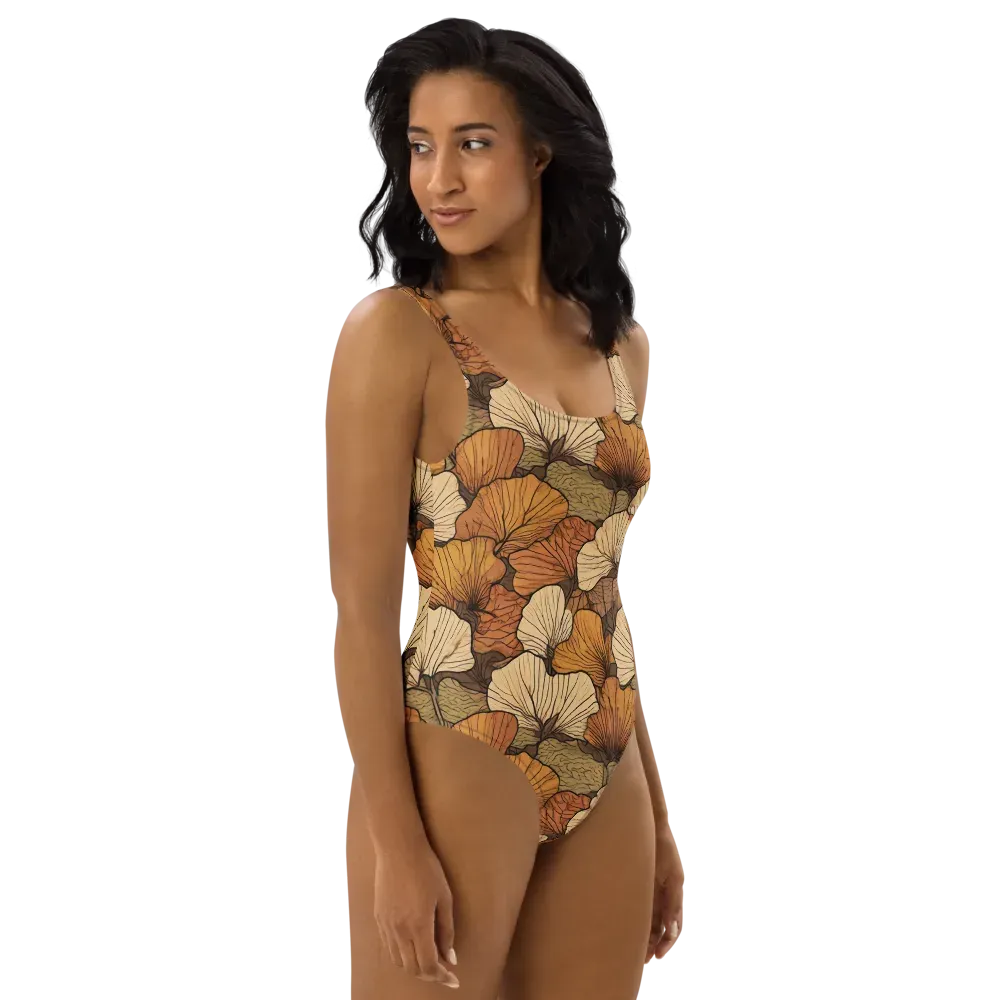Amber Petal Atlas on One-Piece Swimsuit — Right