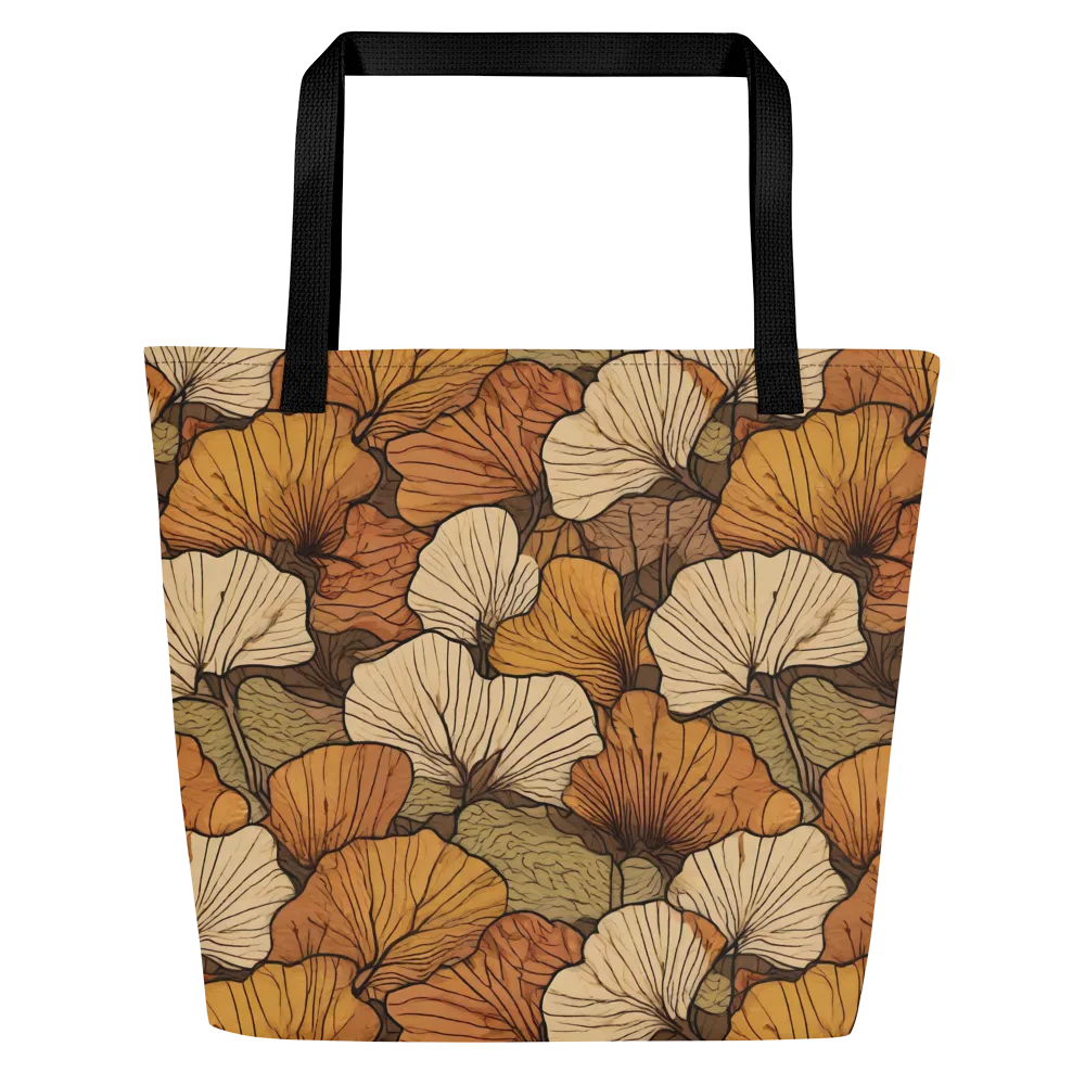 Amber Petal Atlas on Large Tote Bag W/ Pocket — Front