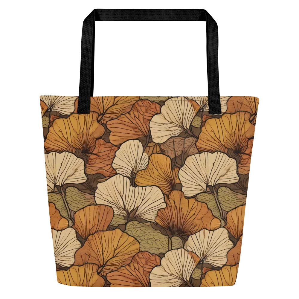 Amber Petal Atlas on Large Tote Bag W/ Pocket — Front