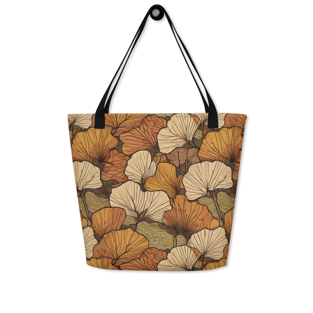 Amber Petal Atlas on Large Tote Bag W/ Pocket — Front
