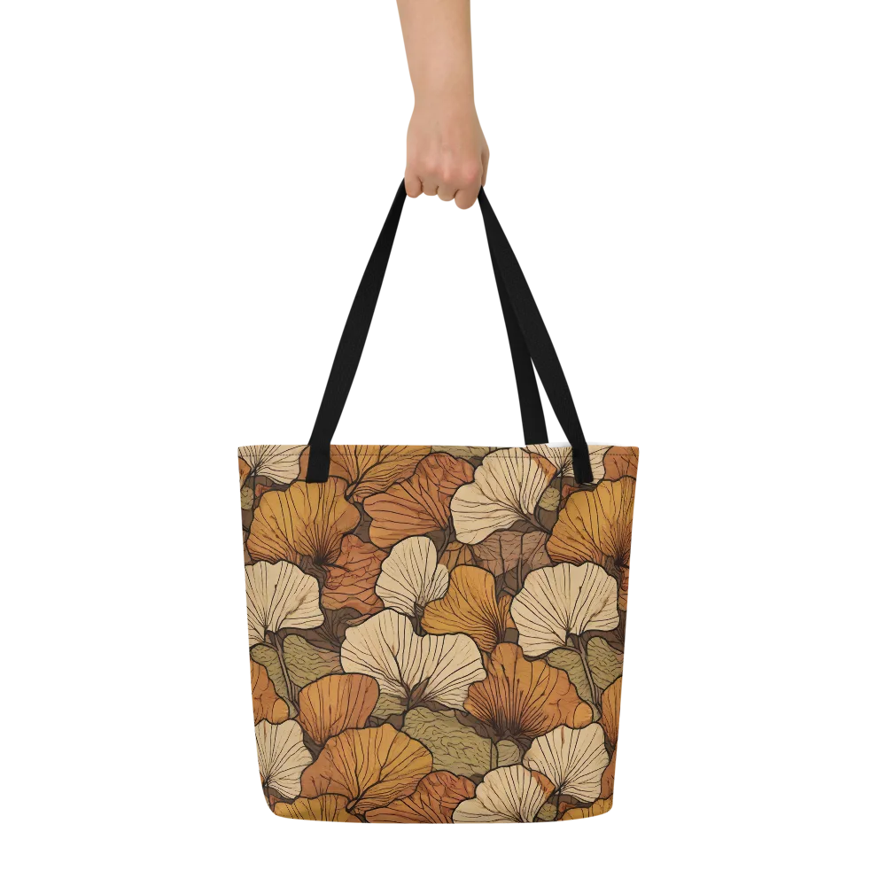 Amber Petal Atlas on Large Tote Bag W/ Pocket — Front