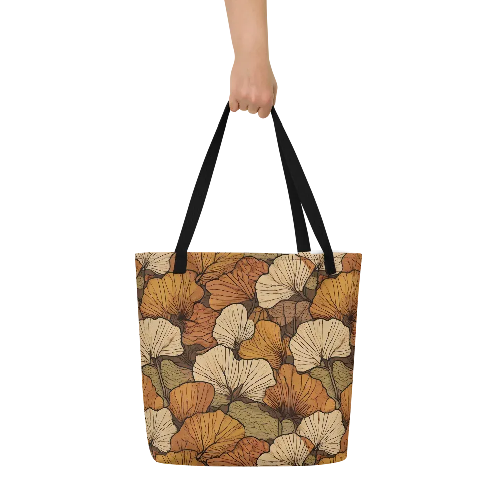 Amber Petal Atlas on Large Tote Bag W/ Pocket — Front