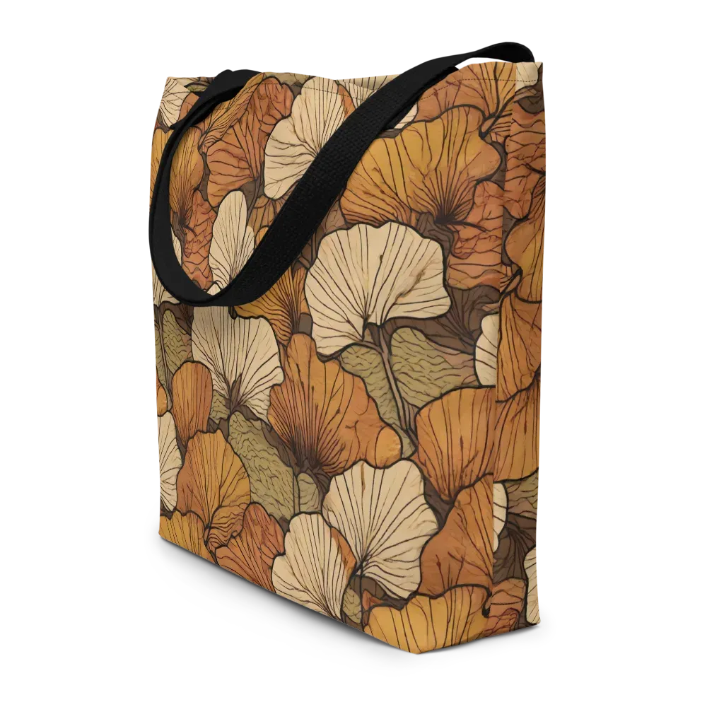 Amber Petal Atlas on Large Tote Bag W/ Pocket — Front