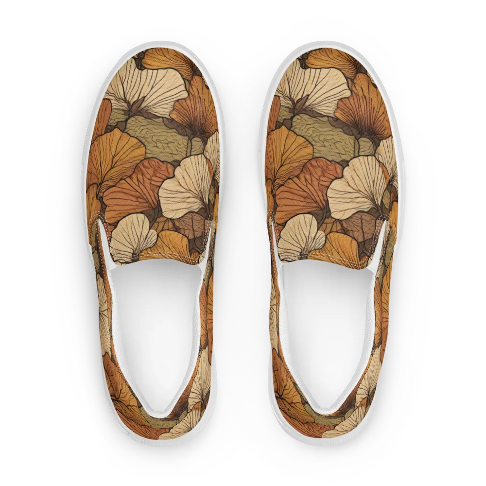 Amber Petal Atlas on Women's Slip-On Canvas Shoes — Front
