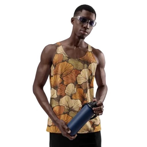 Amber Petal Atlas on a Men's Tank Top