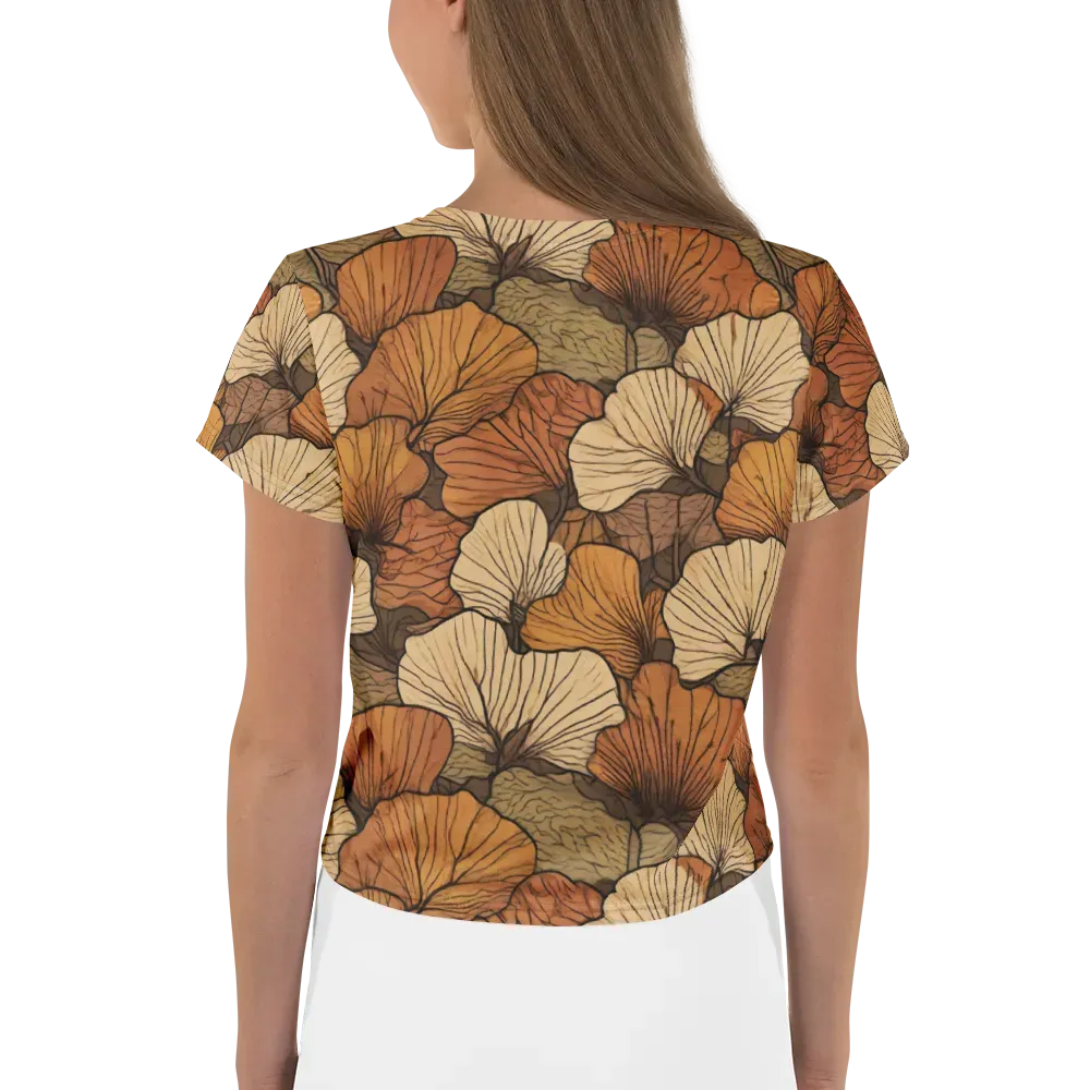 Amber Petal Atlas on Crop Tee — Back