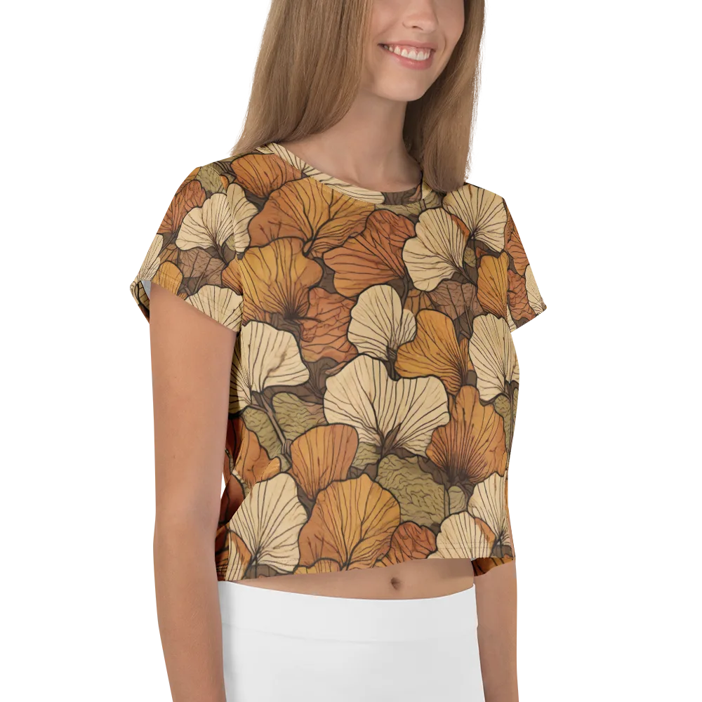 Amber Petal Atlas on Crop Tee — Right