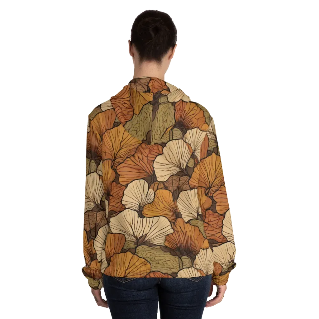 Amber Petal Atlas on Women's Full-Zip Hoodie — Back On Person