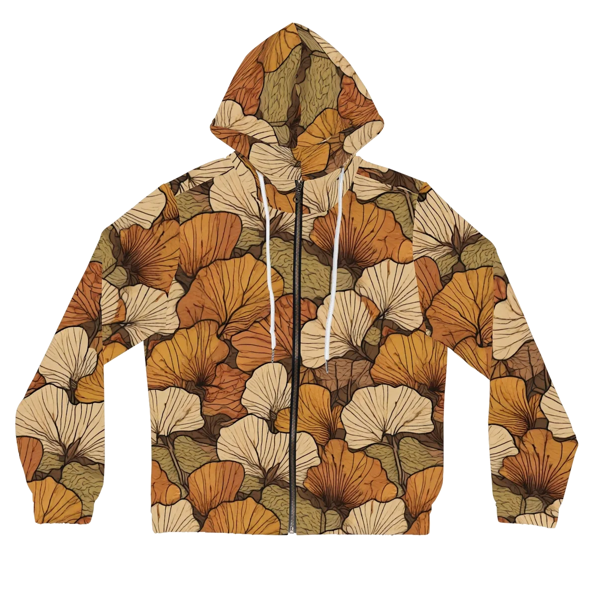 Amber Petal Atlas on Women's Full-Zip Hoodie — Front