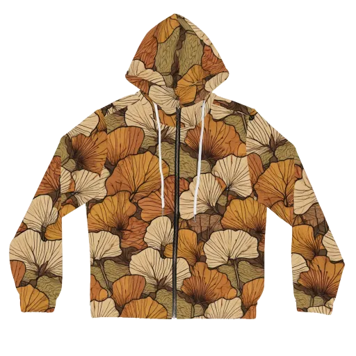 Amber Petal Atlas on a Women's Full-Zip Hoodie