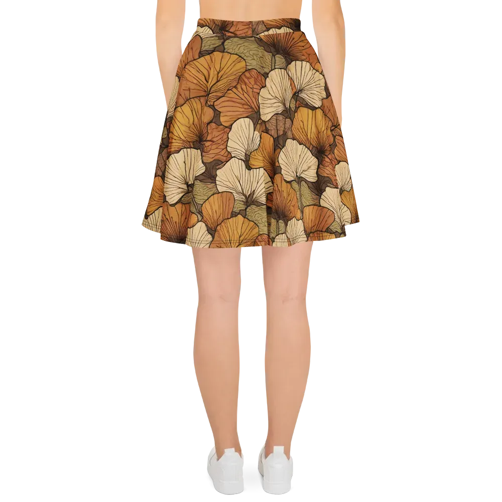 Amber Petal Atlas on Skater Skirt — Back
