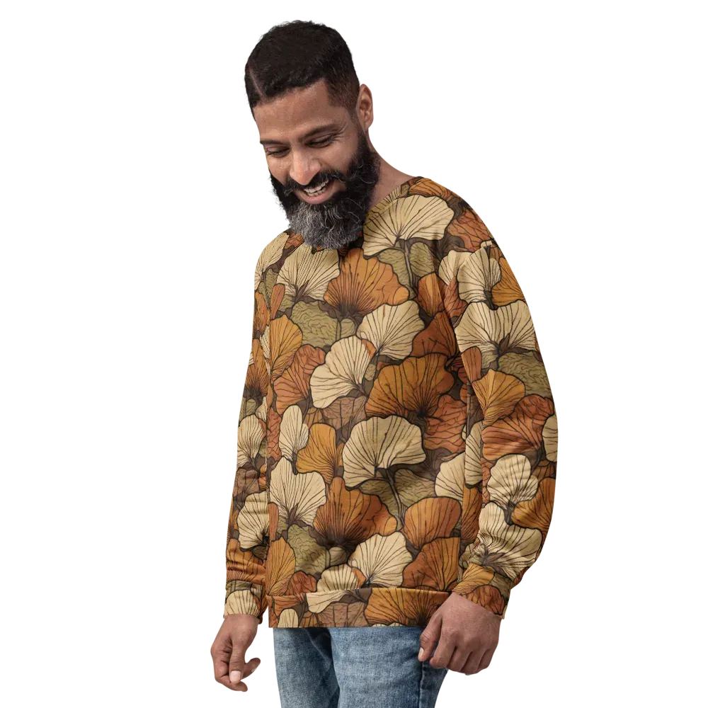 Amber Petal Atlas on Sweatshirt — Left Front