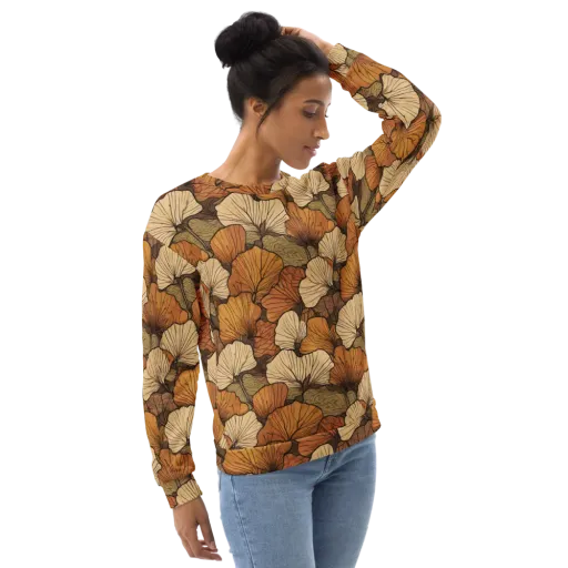 Amber Petal Atlas on a Sweatshirt