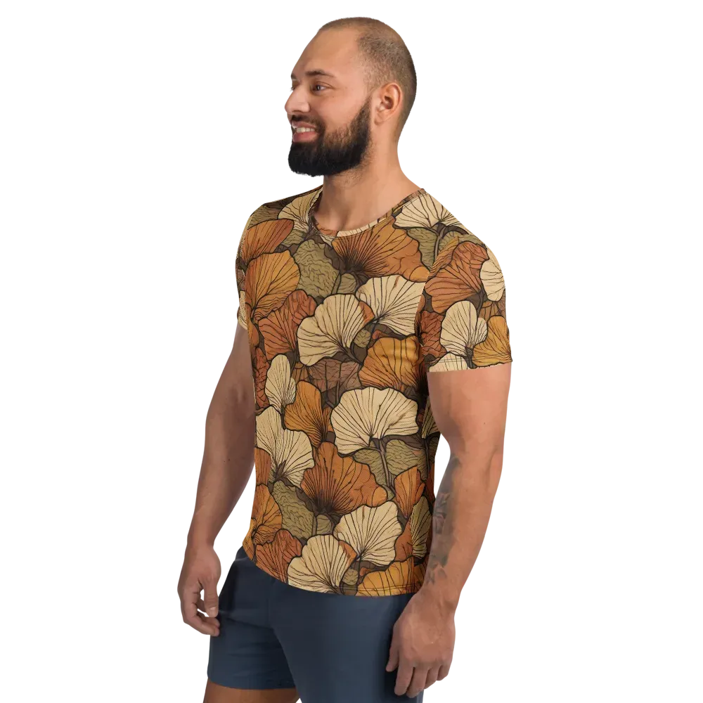 Amber Petal Atlas on Men's Athletic T-Shirt — Left