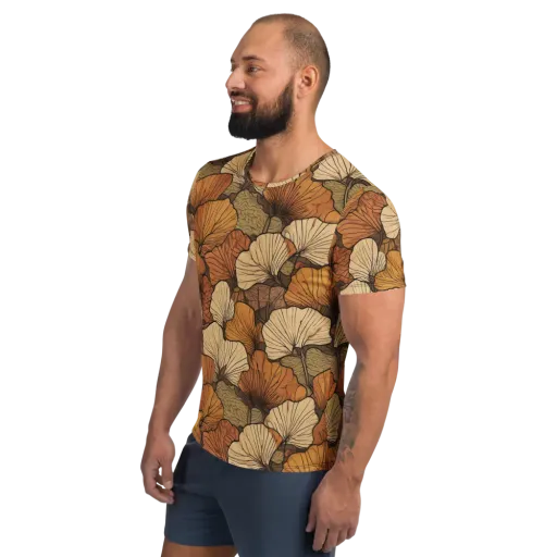 Amber Petal Atlas on a Men's Athletic T-Shirt